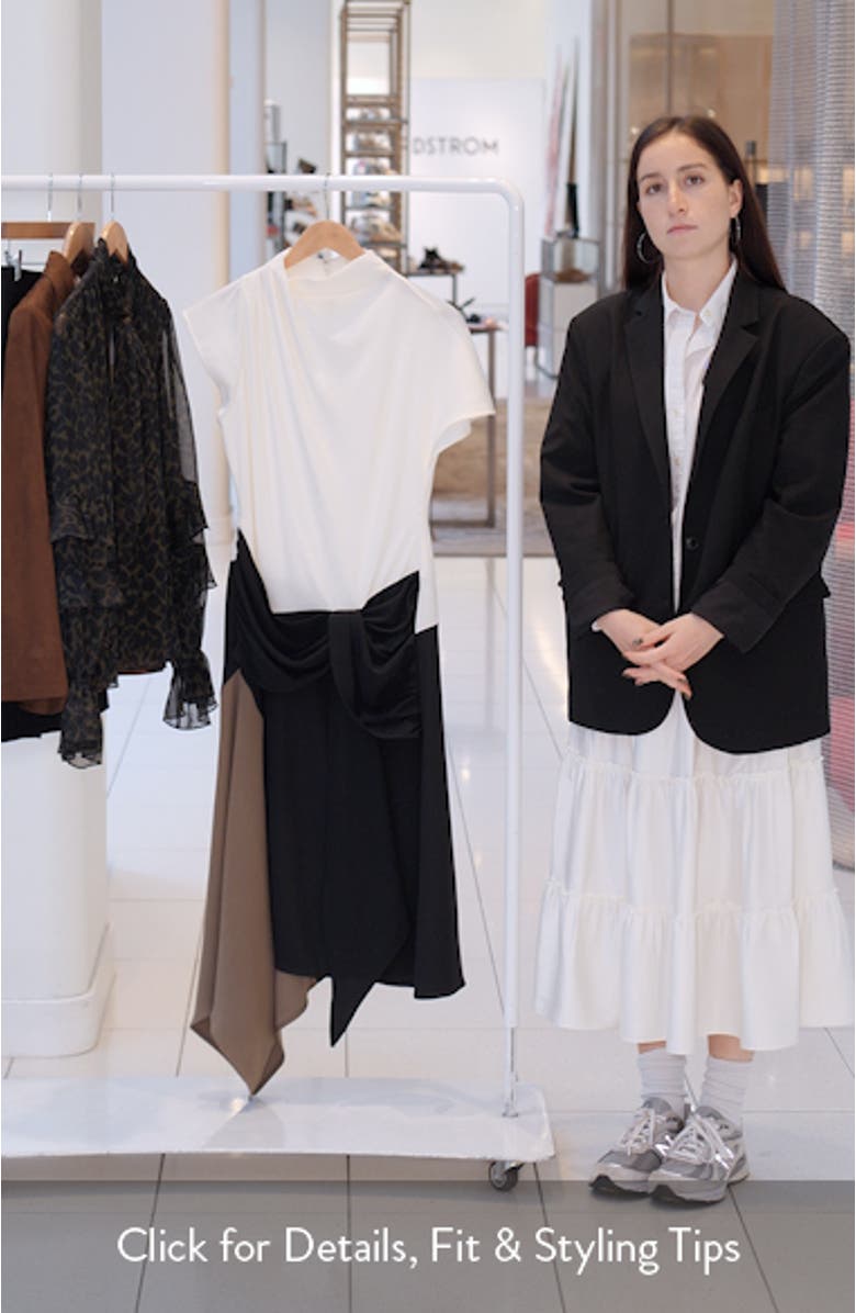 Davina Colorblock Asymmetric Hem Dress, sales video thumbnail