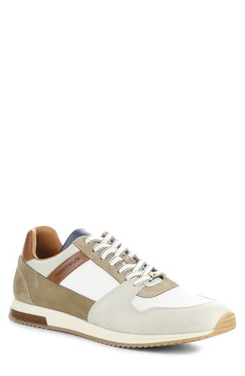Ambitious 11240 Perforated Sneaker In Grey/off White/camel Leather