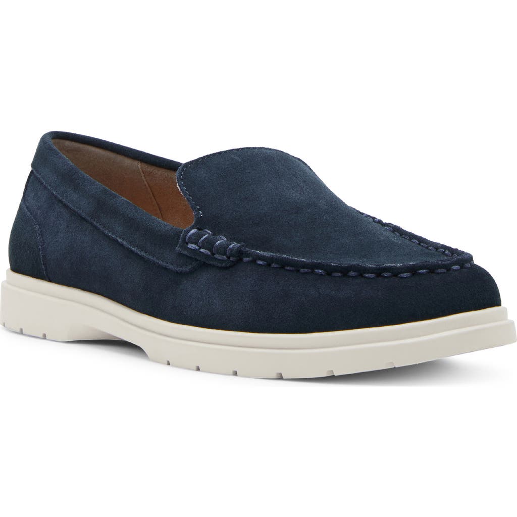 Blondo Alex Waterproof Moc Toe Loafer In Navy Suede