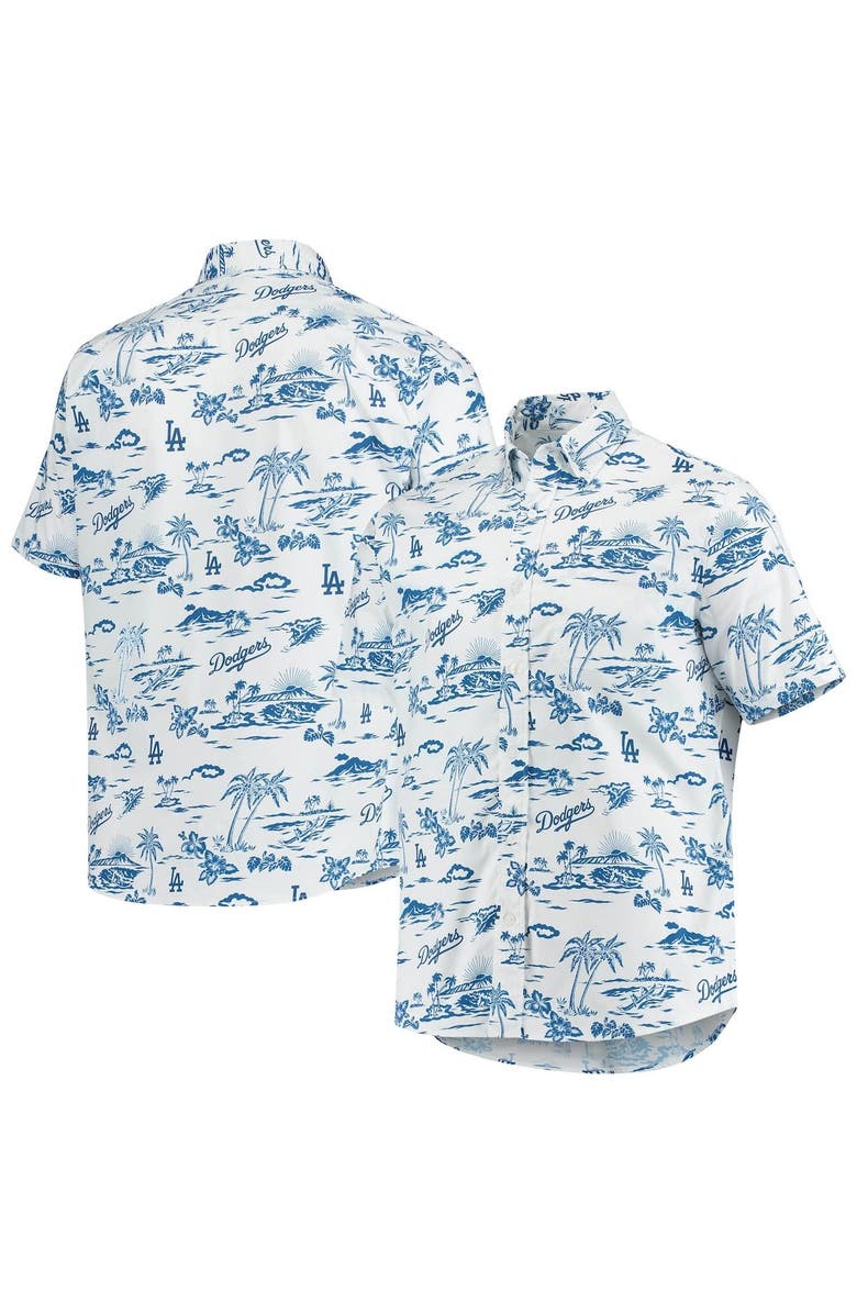 Reyn Spooner Men's Reyn Spooner White Los Angeles Dodgers Kekai Button-Down Shirt, Main, color, 