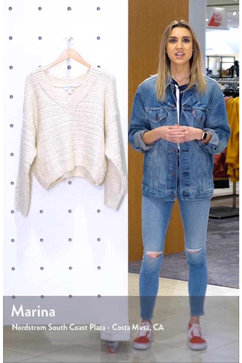 Self Stripe V-Neck Sweater video
