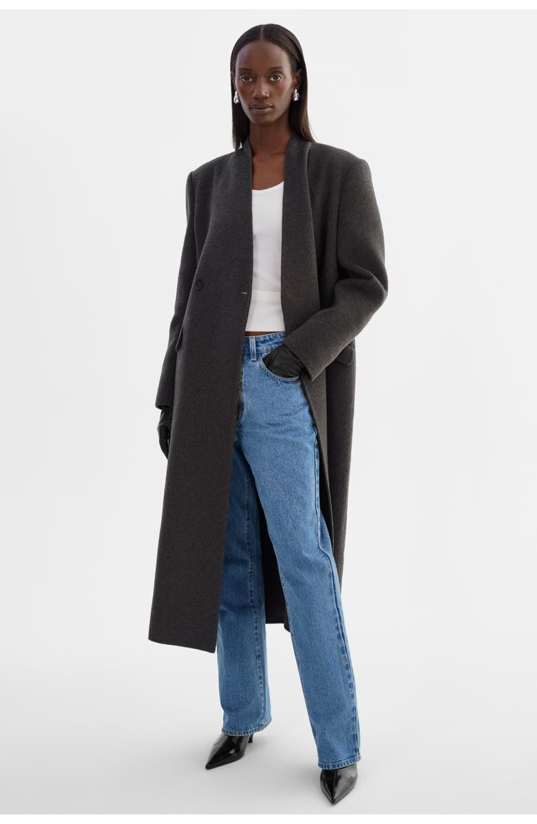 LAMARQUE Callie | Double Face Wool Coat, Alternate, color, Heather Charcoal