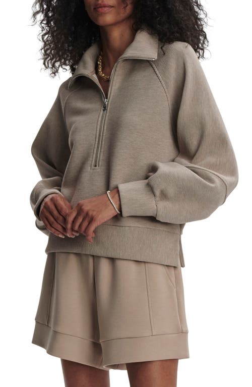 Varley Milano Half-zip Sweatshirt In Taupe Marl