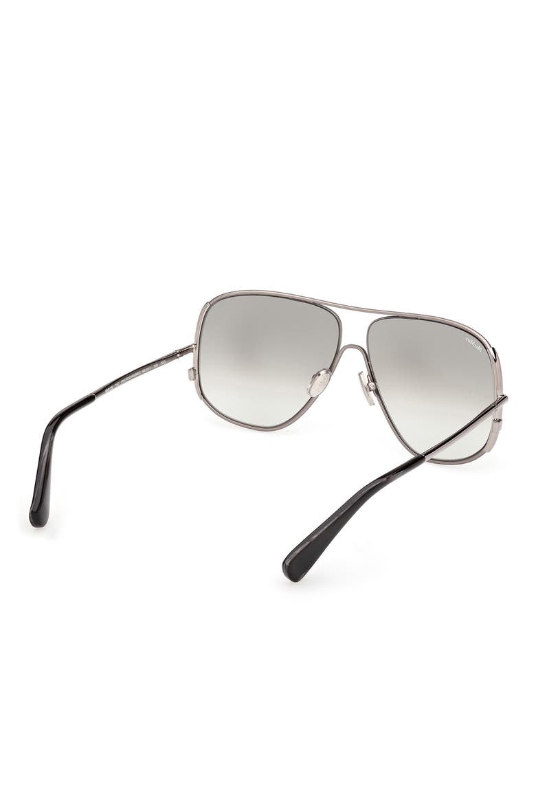 60mm Pilot Sunglasses, Alternate, color, RUTHENIUM BLACK HORN / SMOKE