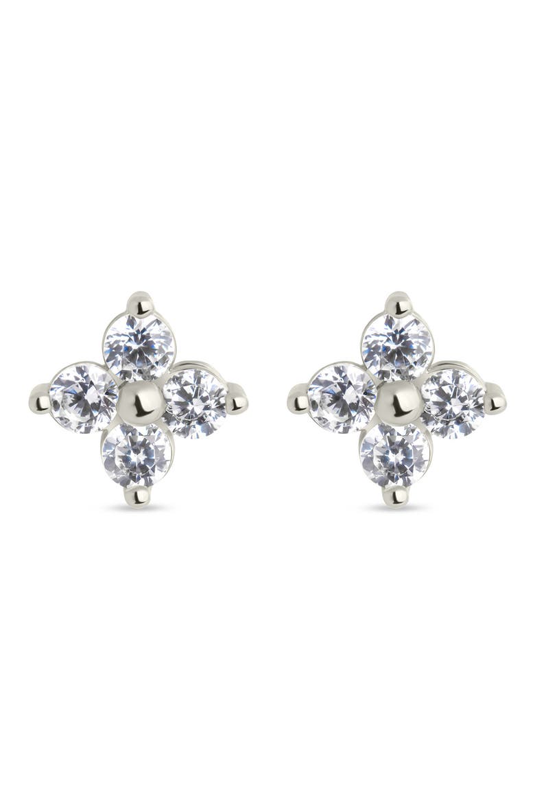 CZ Cluster 2-Pack Stud Earrings, Alternate, color, SILVER