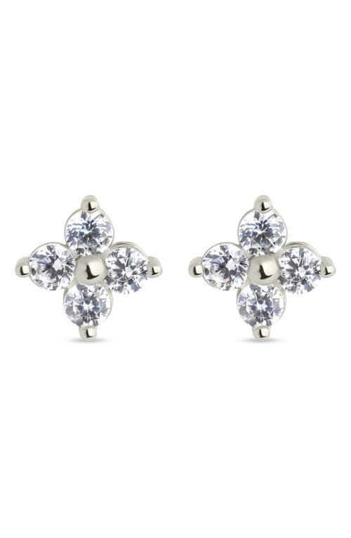 Sterling Forever Cz Cluster 2-pack Stud Earrings In Silver