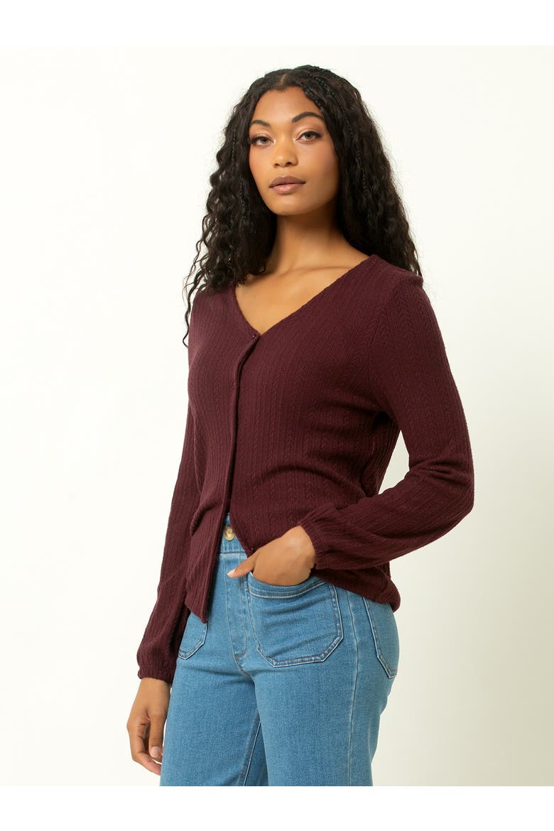 Cable Knit Cardigan, Alternate, color, Port Royale