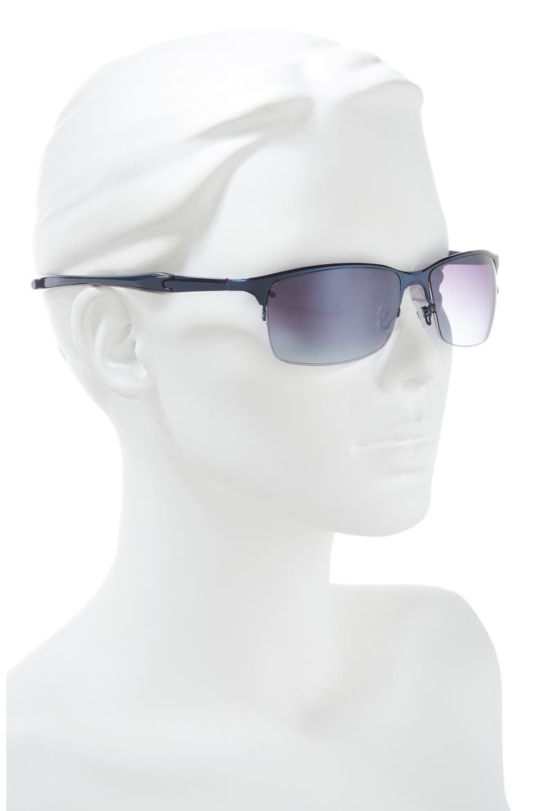 62mm Half Rim Sunglasses, Alternate, color, BLUE