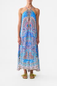 Camilla Gather Neck Hardware Maxi Dress Footsteps In Folklore