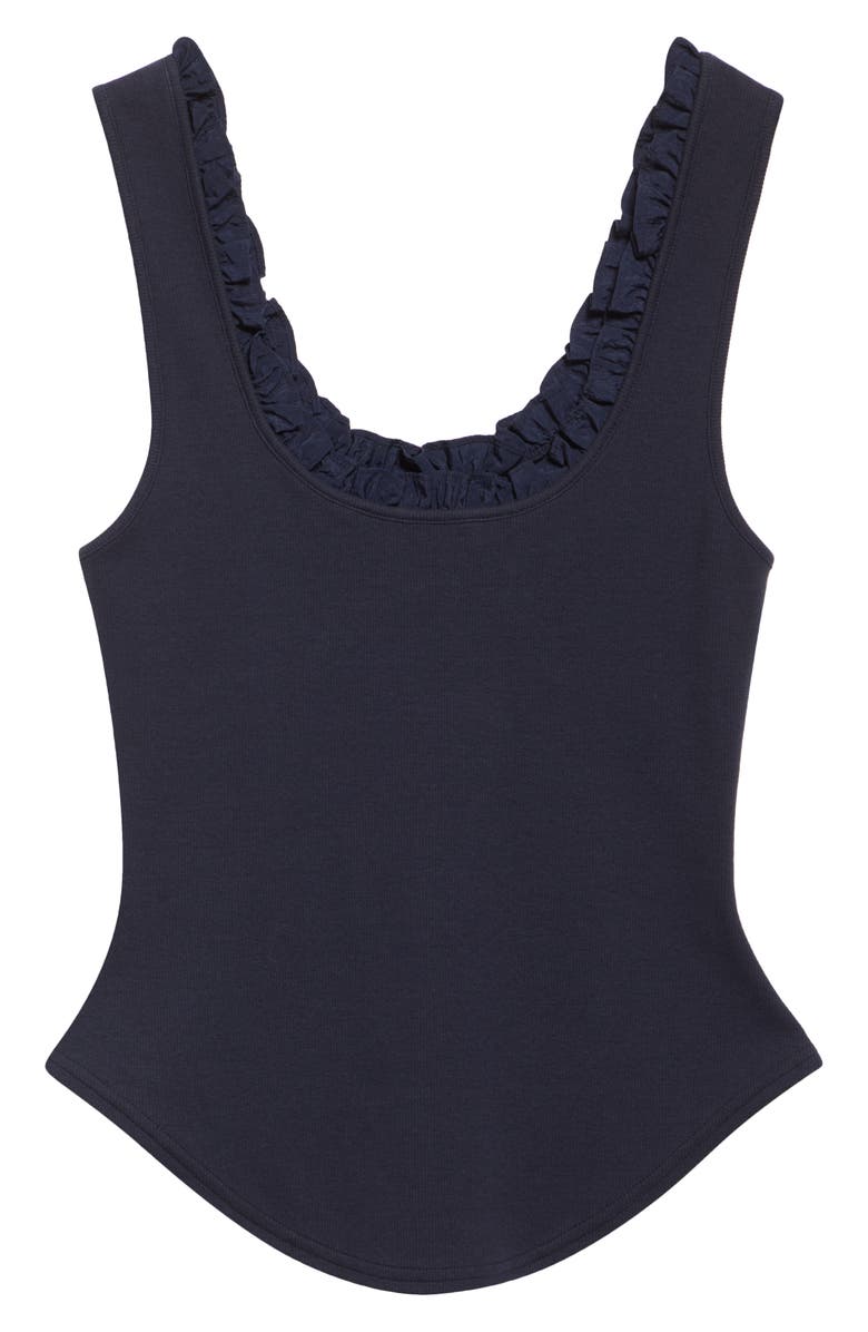 Cinq à Sept Joselle Ruffle Rib Tank, Alternate, color, 