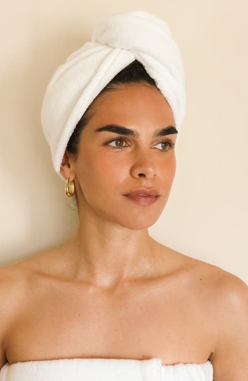 Cozy Earth Luxe Hair Towel In White