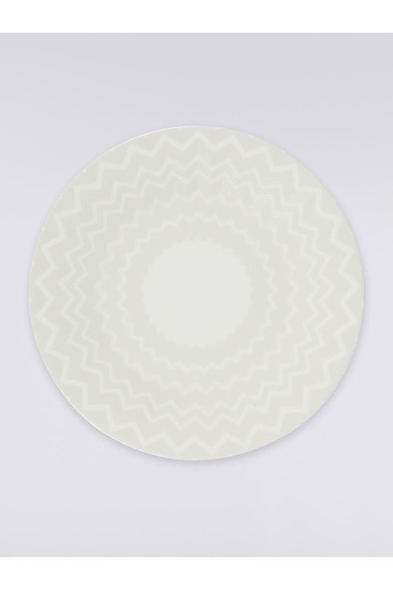 Zigzag White Charger Plate, Main, color, White