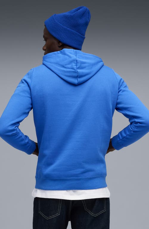 Puma Essential Small Logo Fleece Hoodie In Blue