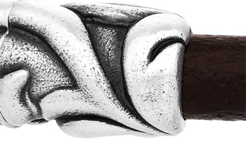 John Varvatos Gothic Leather Bracelet In Brown