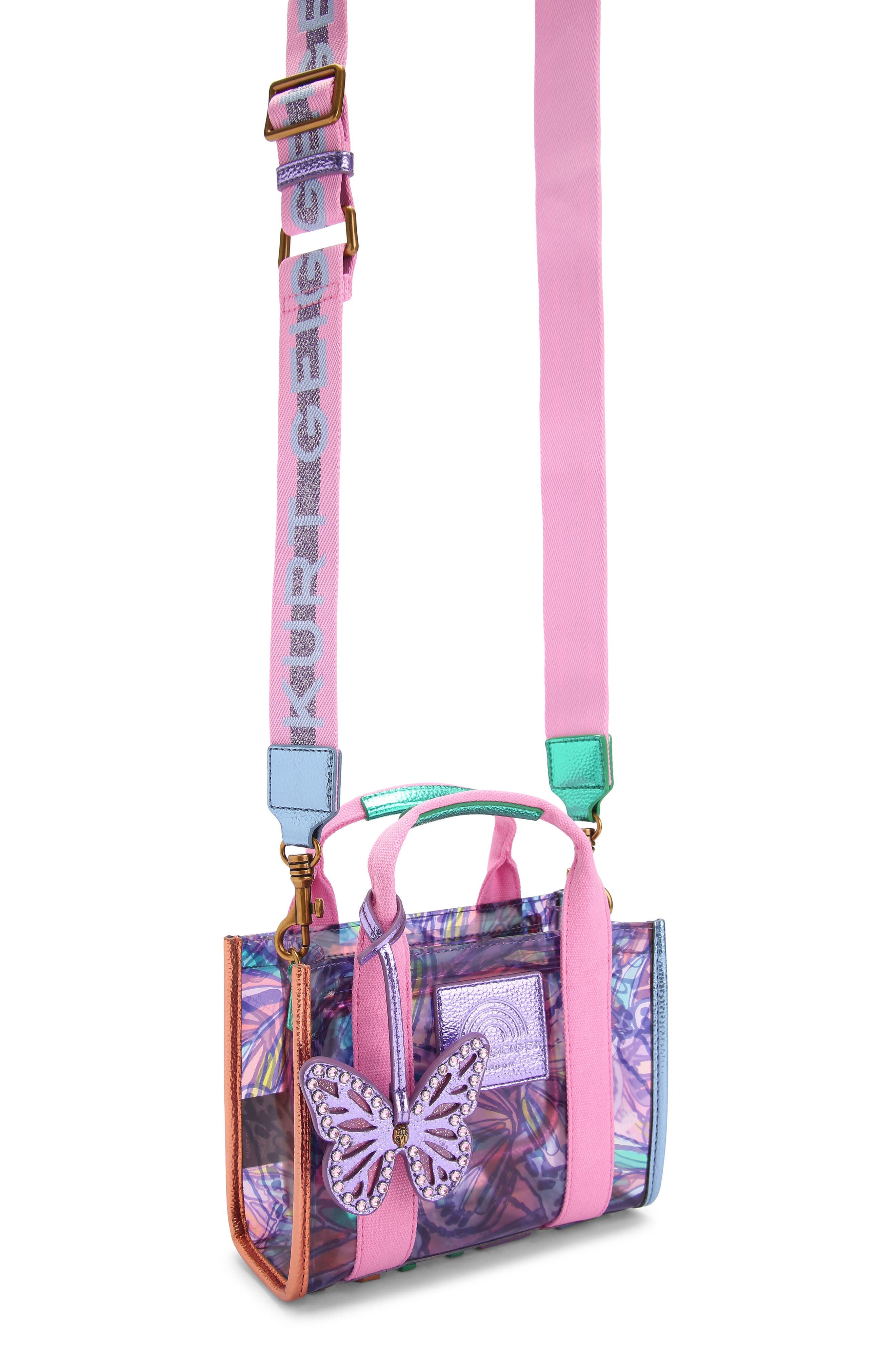Extra Small Southbank Vinyl Clear Tote, Alternate, color, LIGHT/ PASTEL PURPLE