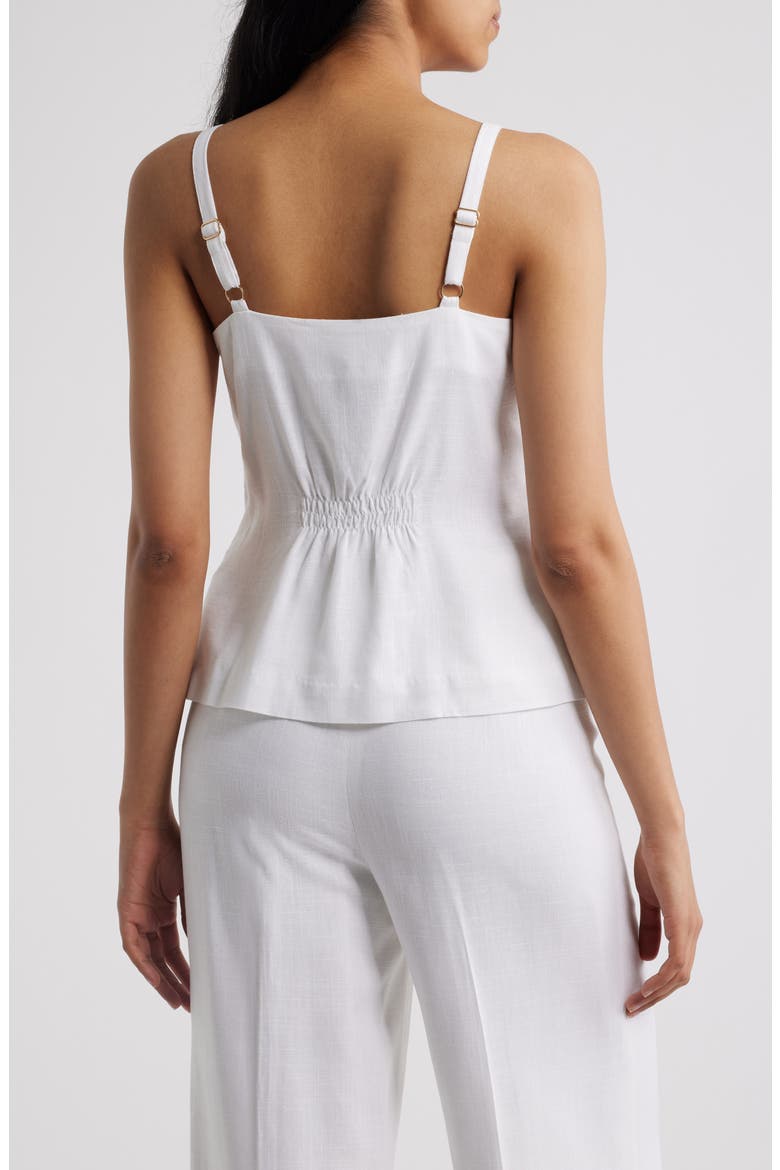 Cutaway Sleeveless Top, Alternate, color, WHITE
