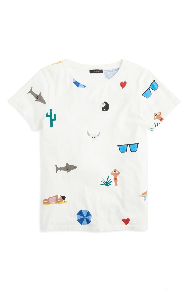 J.Crew Isabel Bacon Cotton Tee, Alternate, color,