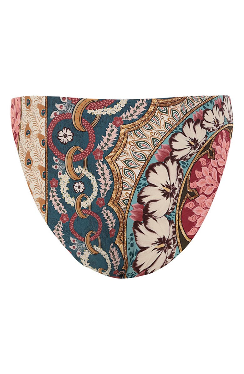 Agua Bendita Ilu Plume Bikini Bottoms, Alternate, color, Red