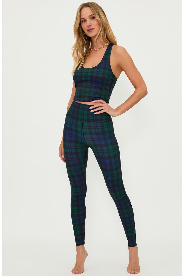 Piper High Waist Leggings, Alternate, color, WINTERGREEN PLAID