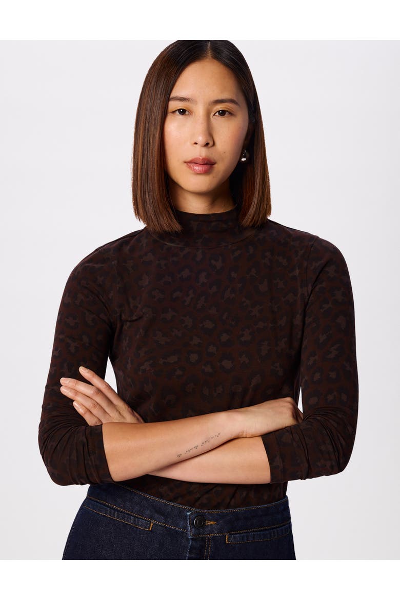 Animal Roll Neck Top, Main, color, Leopard Print