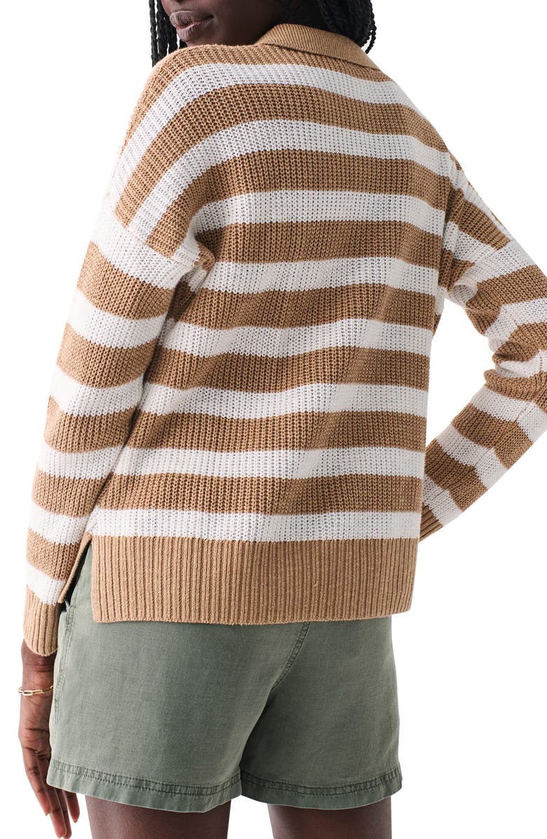Faherty Miramar Linen & Organic Cotton Polo Sweater, Alternate, color,