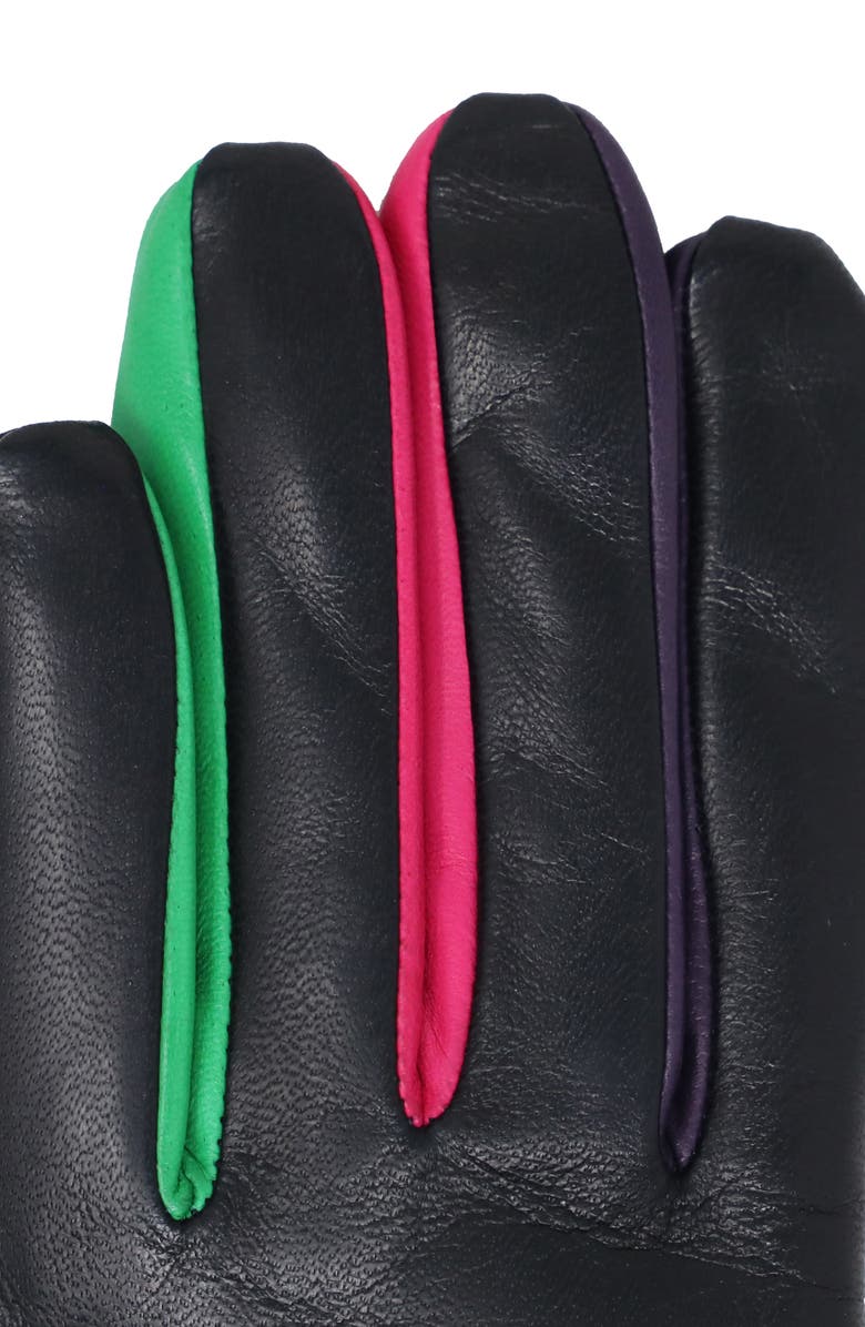 Nicoletta Rosi Cashmere Lined Leather Gloves, Alternate, color, 