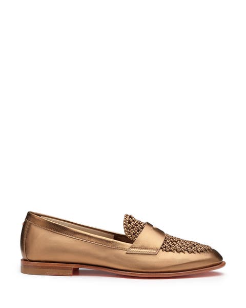 Women's Laminated Leather Penny Loafer