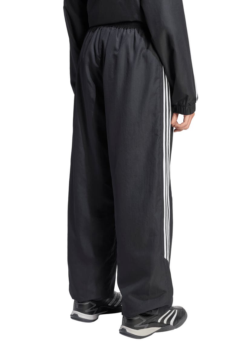 Kids' Teamgeist Loose Fit Track Pants, Alternate, color, BLACK/ WHITE/ WHITE