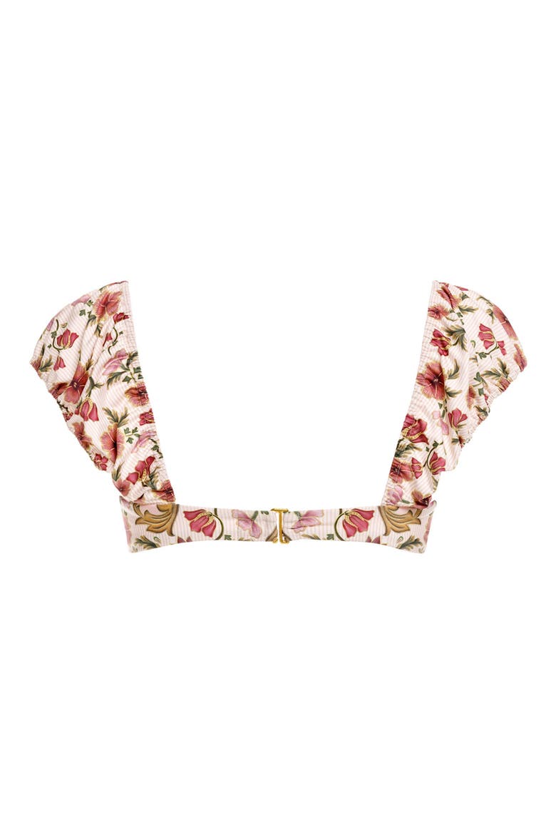 Lupita Cap Sleeve Bikini Top, Alternate, color, PINK