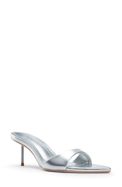 Femme La Marseille Pointed Toe Slide Sandal In Silver