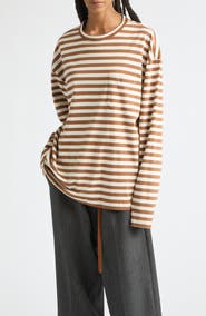 PLAN C Striped Long Sleeve T-Shirt