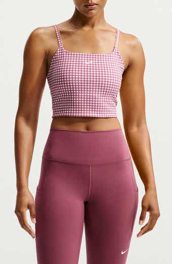 One Dri-FIT Padded Longline Gingham Sports Bra
