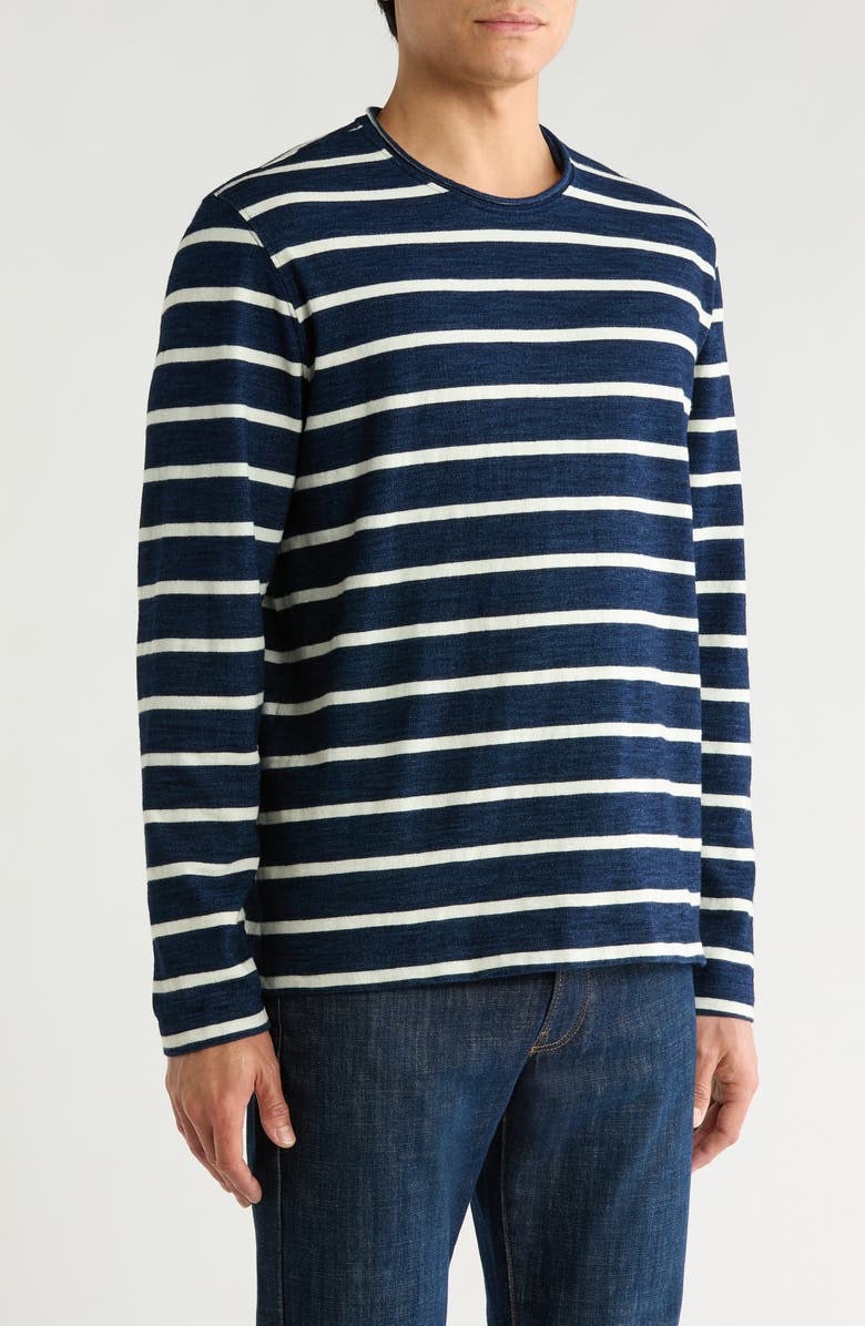 AG Danny Stripe Long Sleeve Top, Alternate, color, Navy/Natural Stripe