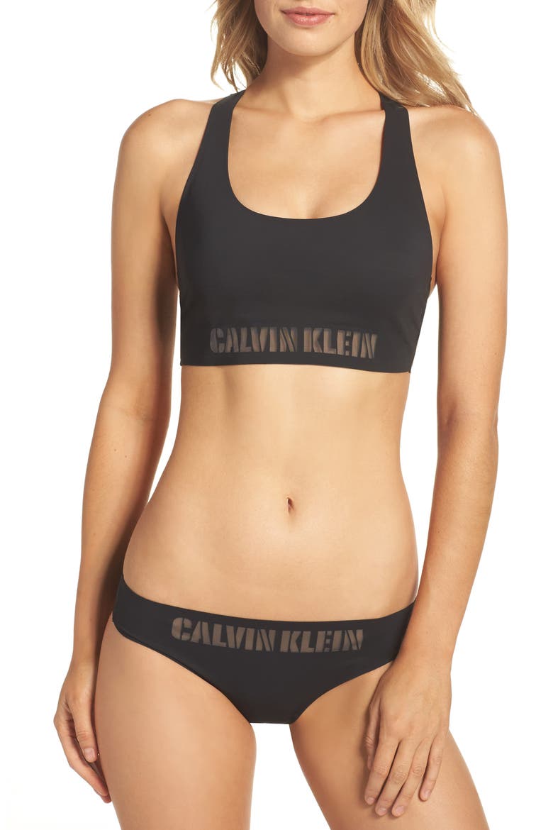 Laser Racerback Bralette, Alternate, color, BLACK