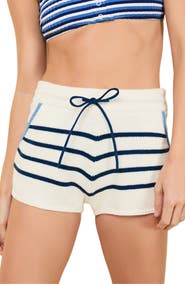 Solid & Striped The Louisa Tie Waist Sweater Shorts