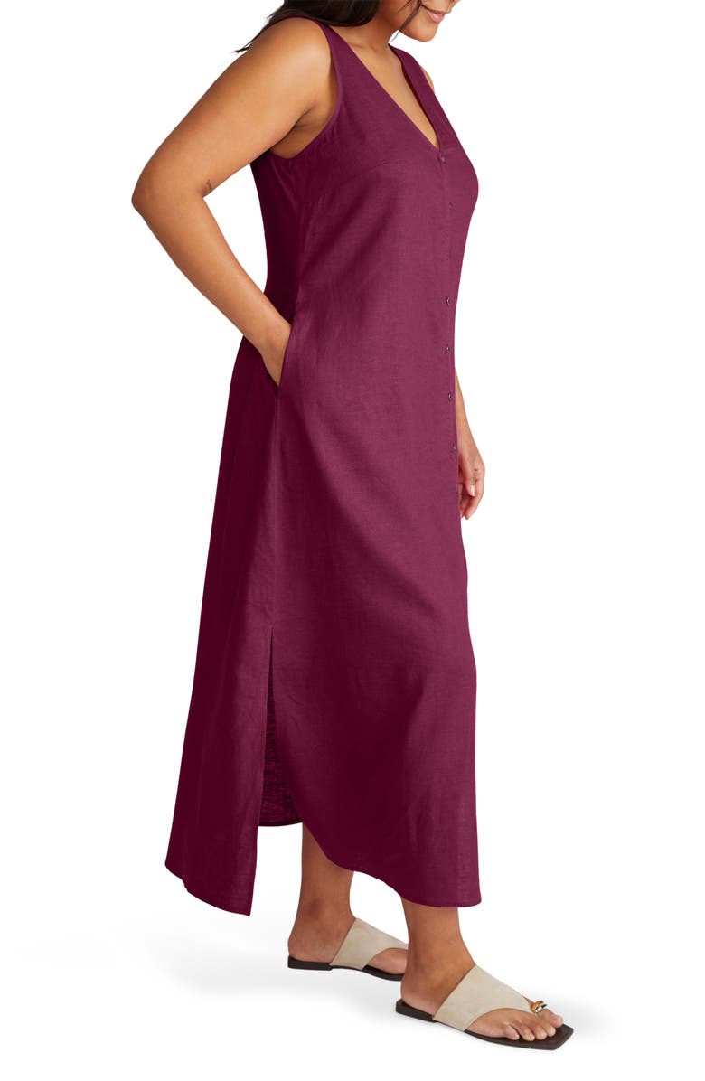 Universal Standard Islet Linen Blend Maxi Dress, Alternate, color, Acai