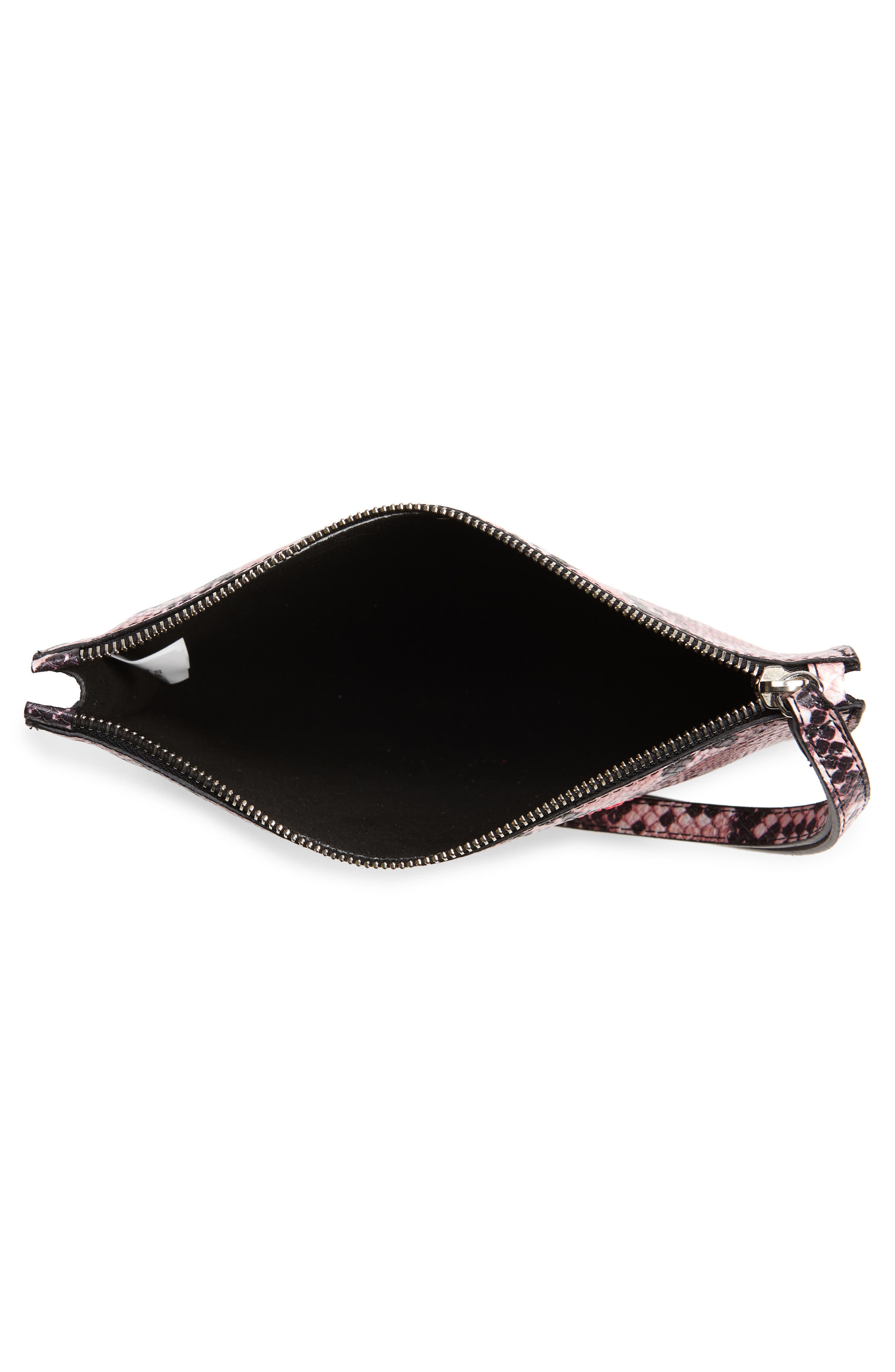 Stella McCartney Snake Print Faux Leather Clutch, Alternate, color, 