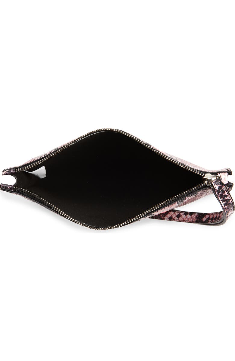 Stella McCartney Snake Print Faux Leather Clutch, Alternate, color,