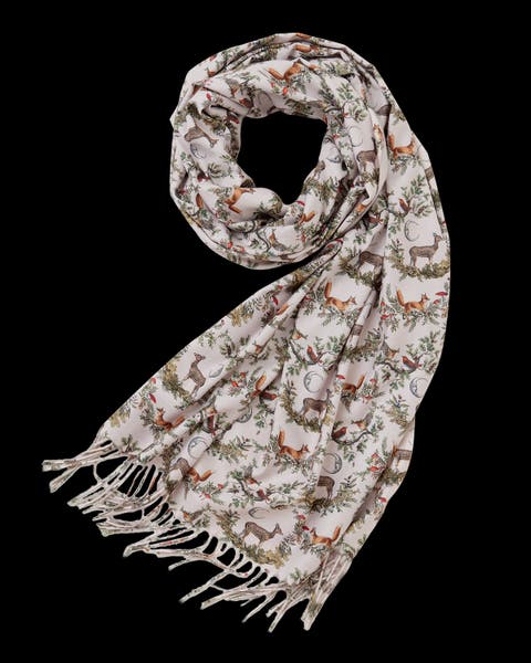 A Night's Tale Woodland Crystal Grey Heavy Weight Scarf