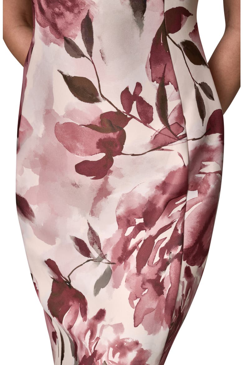 Floral Print Sleeveless Sheath Dress, Alternate, color, DESERT CLAY