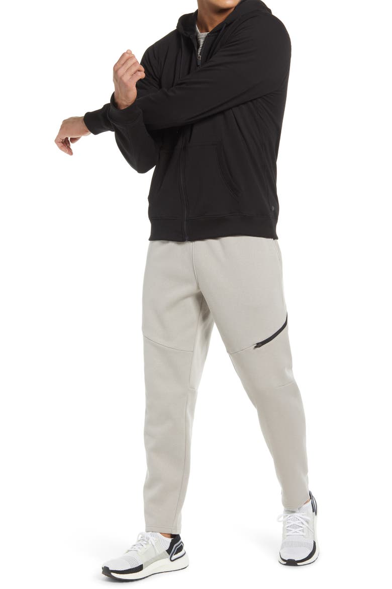 Z Fleece Zip Hoodie, Alternate, color, BLACK