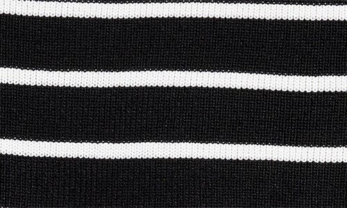 Vince Camuto Stripe Sweater Tank In Rich Black