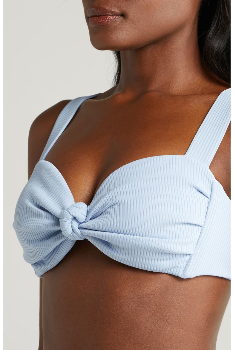 Hayden Knotted Rib Bikini Top, Alternate, color, PERI RIB