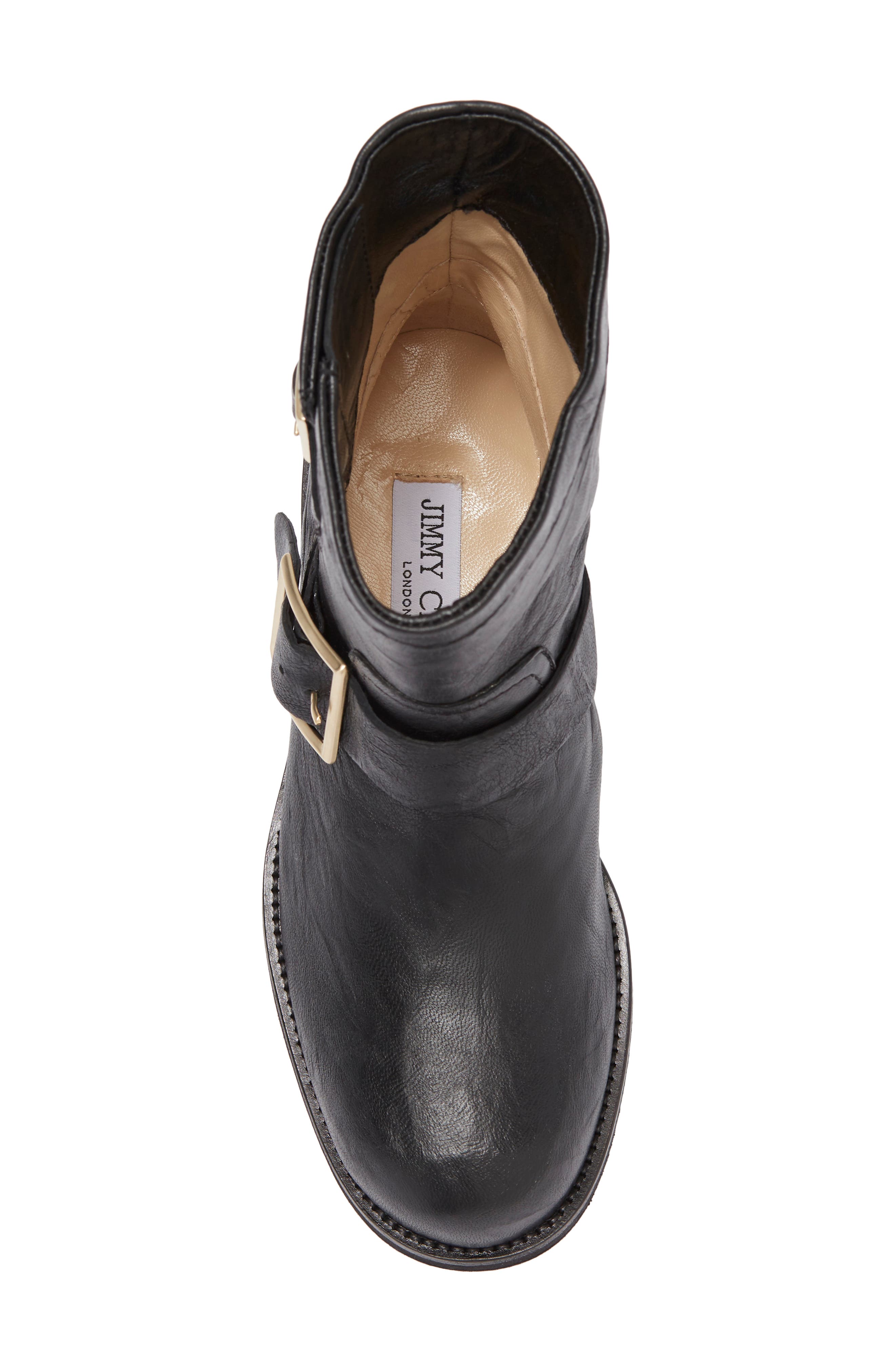 Jimmy Choo Buckle Biker Boot, Alternate, color, 