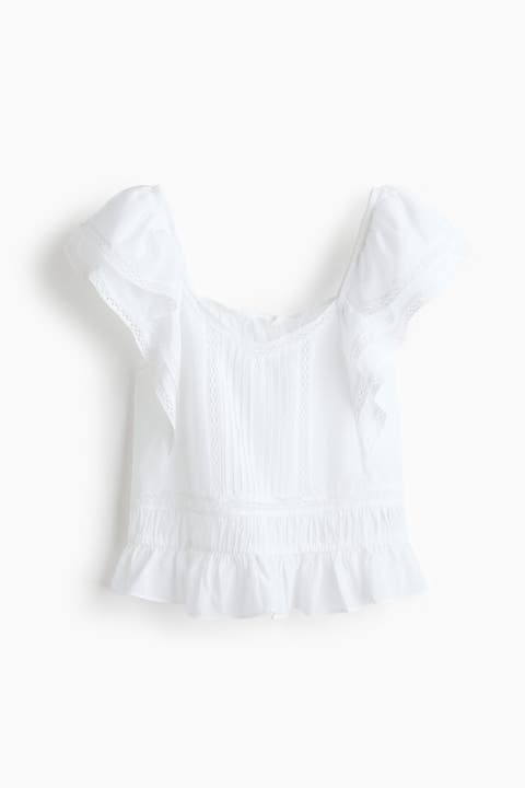 Lace-trimmed Blouse