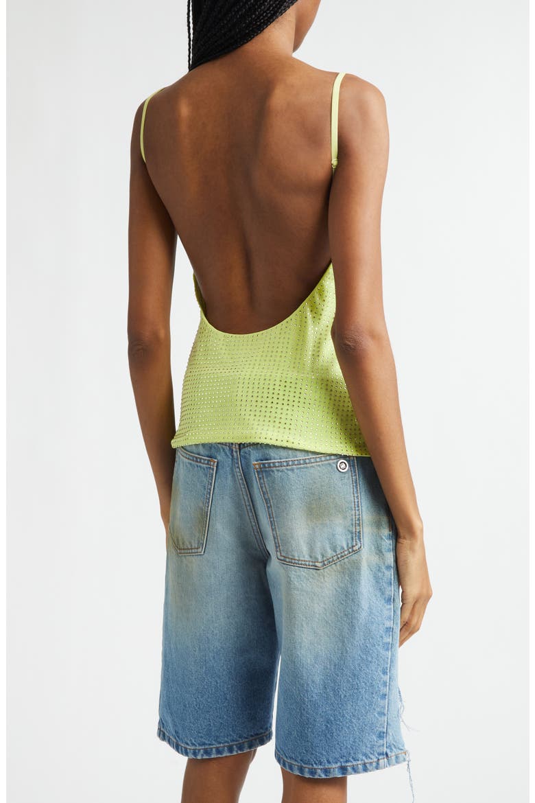 Hotfix Crystal Jersey Camisole, Alternate, color, LIMONCELLO