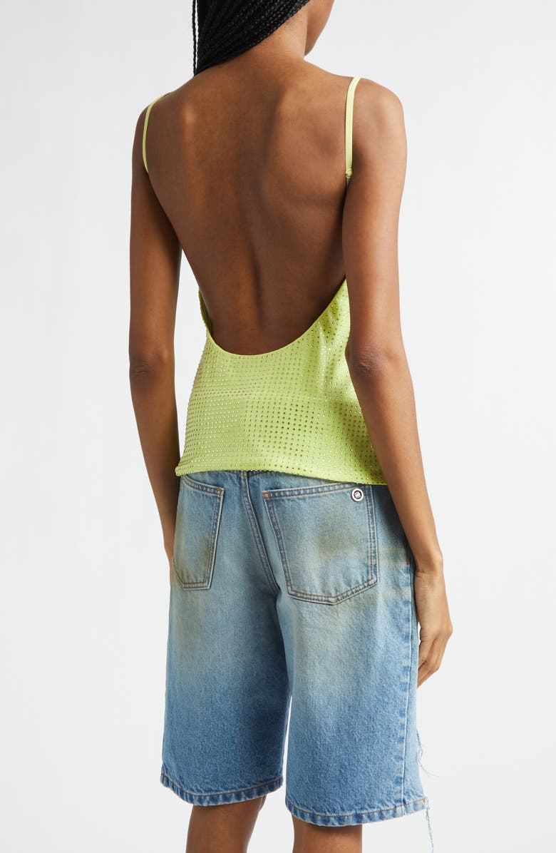 Area Hotfix Crystal Jersey Camisole, Alternate, color, Limoncello