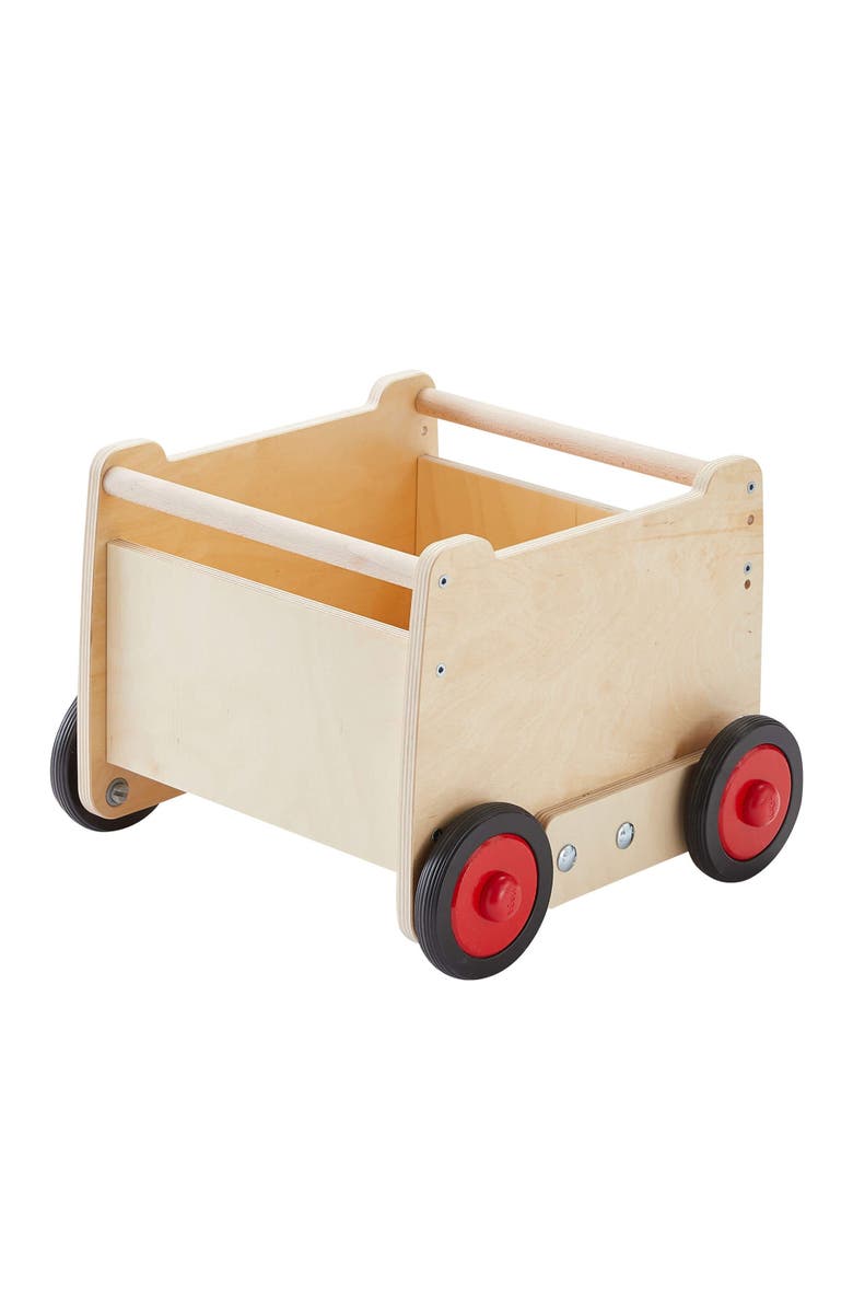 HABA Dragon Wooden Baby Walker Wagon and Baby Push Toy that Turns into a Toy Box for Toddlers, Push Walker with Brake for Adjustable Speed, Alternate, color, Green Multi