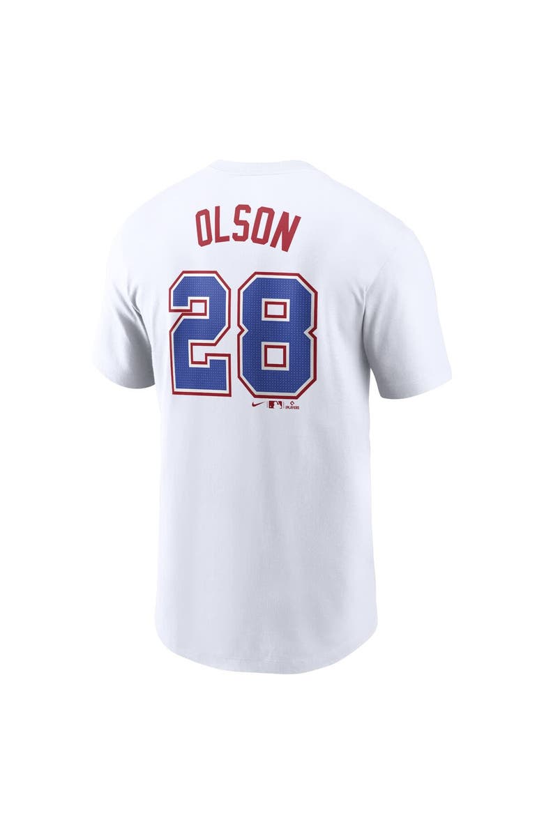Nike Men's Nike Matt Olson White Atlanta Braves City Connect Fuse Name & Number T-Shirt, Alternate, color, 