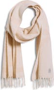 TOTEME Monogram Jacquard Alpaca Blend Fringe Scarf